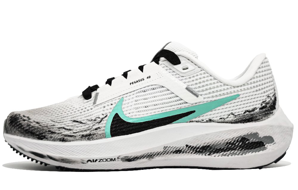 Nike Air Zoom Pegasus 40 Durable Breathable Low-Top Casual Running Shoes Men's Jade Dragon Green