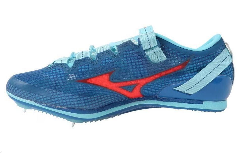 Mizuno Cushioning, Wear Resistant Low Top Running Shoes Unisex Blue Orange