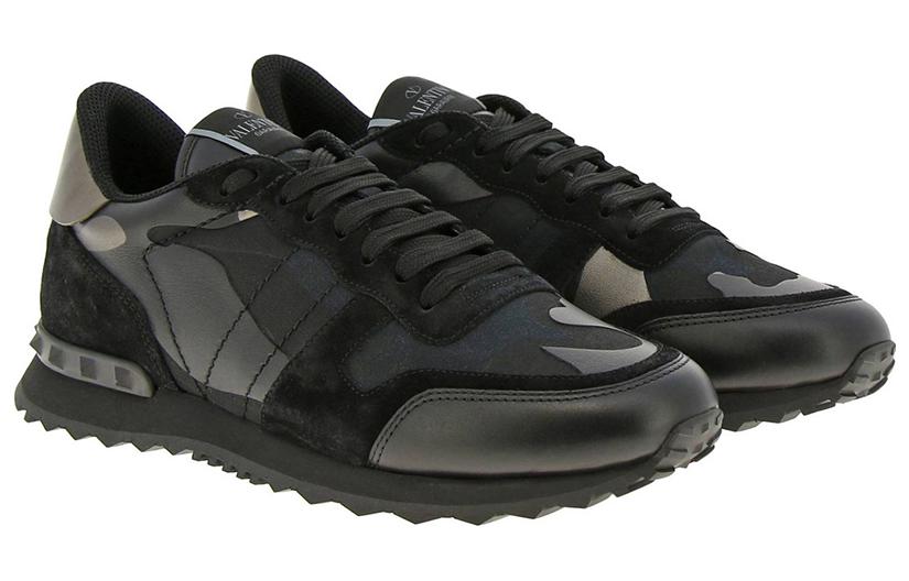 Valentino Rockrunner Low Top Sports Casual Shoes Men's Black