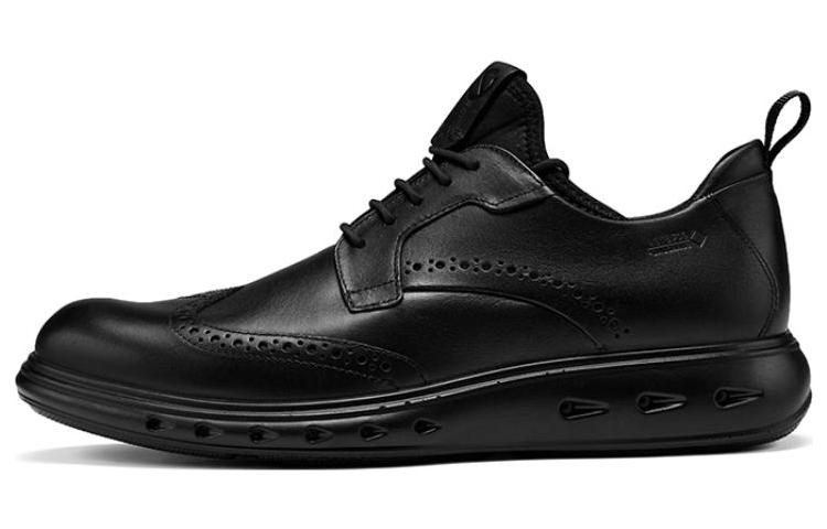 Ecco Mixed Water-Resistant 720 Casual Leather Shoes Men's Black