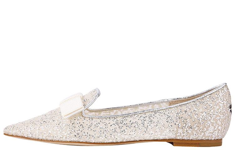 Jimmy Choo Zhou Yangjie Casual Single Shoes Women's Silver