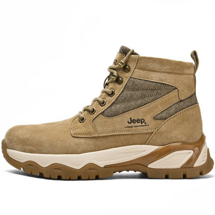 Jeep High Top Outdoor Shoes Men's Khaki