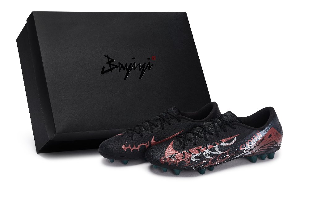 Nike Mercurial Vapor 16 Abrasion Resistant Soccer Shoes Unisex Black Red