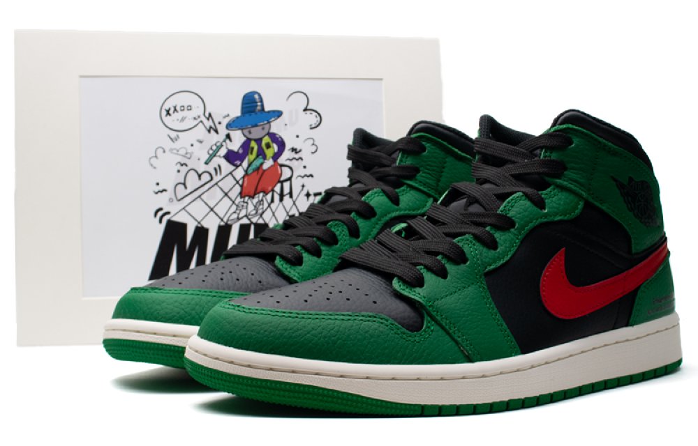 Jordan Air Jordan 1 Reverse Birth Thermal Coverage High Top Vintage Basketball Shoes Men's Black Green Red