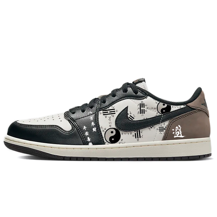 JORDAN Air JORDAN 1 Vintage Basketball Shoes Men Low Top White/Black