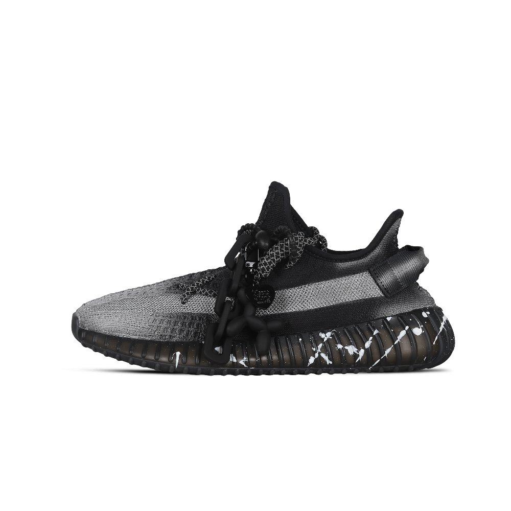 Adidas Originals Yeezy Boost 350 V2 Low-Top Casual Shoes Unisex Black Silver