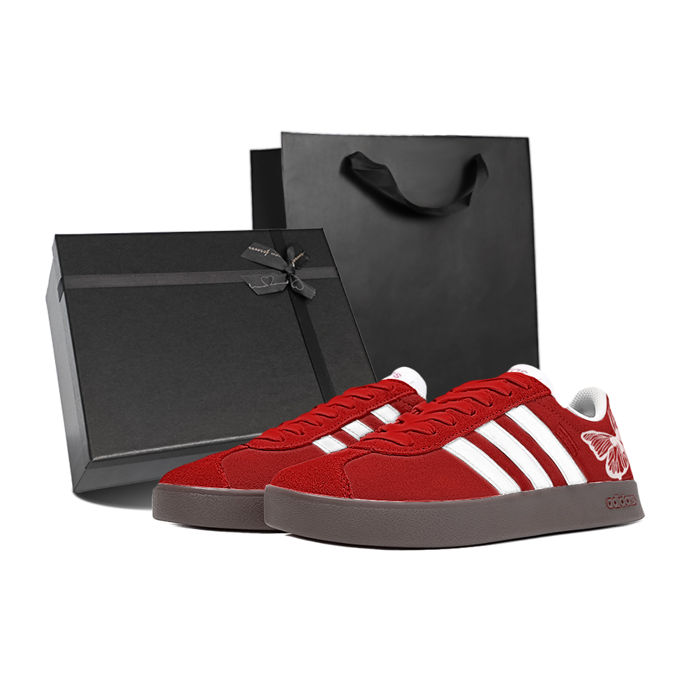 Adidas Vl Court Dreamweaver, Amber Anti Slip Wear Resistant Low Top Skateboard Shoes Unisex Red