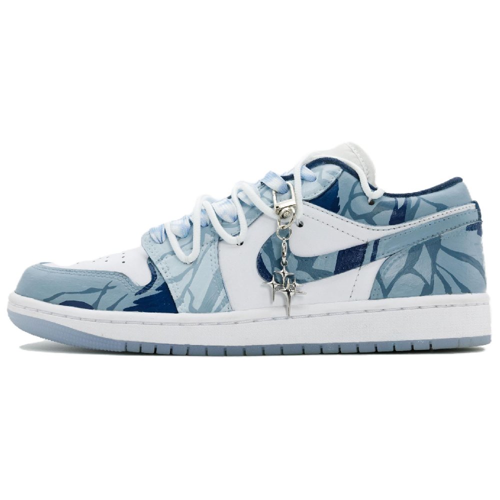 Jordan Air Jordan 1 Low Top Vintage Basketball Shoes Women's Cyan