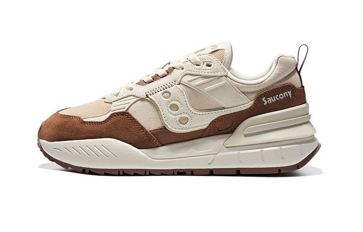 Saucony Shadow 5000 Anti-Slip And Wear-Resistant Lightweight Low-Top Casual Running Shoes Unisex Beige Brown