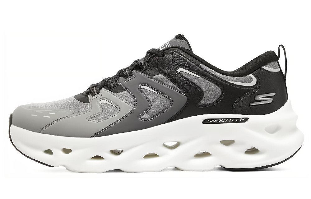 Skechers Go Run Swirl Tech Glide Step Hyper Burst 'Black Grey White'