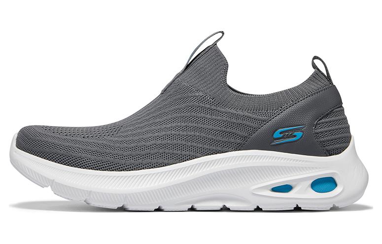 Skechers Breathable Low-Top Casual Shoes Men's Dark Gray