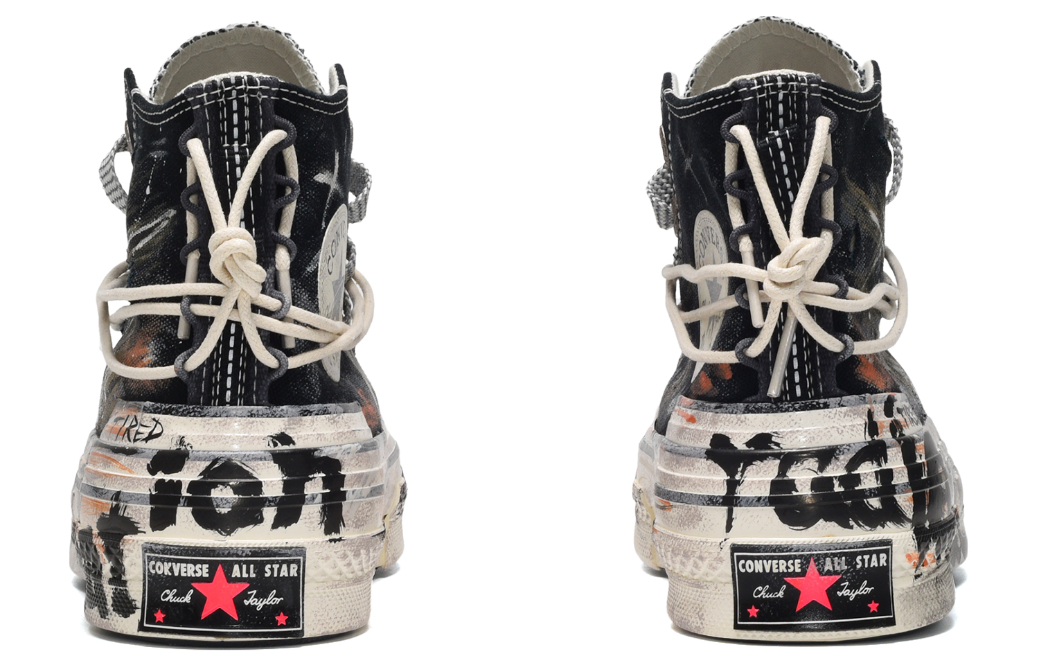 Converse Chuck 70 Hacked Heel CUS ID Anti-Slip Wear-Resistant High-Top Canvas Shoes Unisex Black White Gray купить в интернет-магазине Yoocart с быстрой доставкой по России.