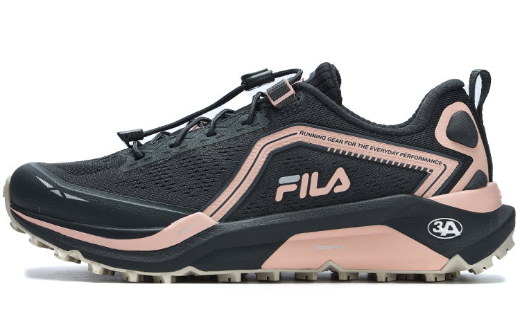 FILA LYNX Anti-Slip Wear-Resistant Low-Top Trail Running Running Shoes Women's Pink Black