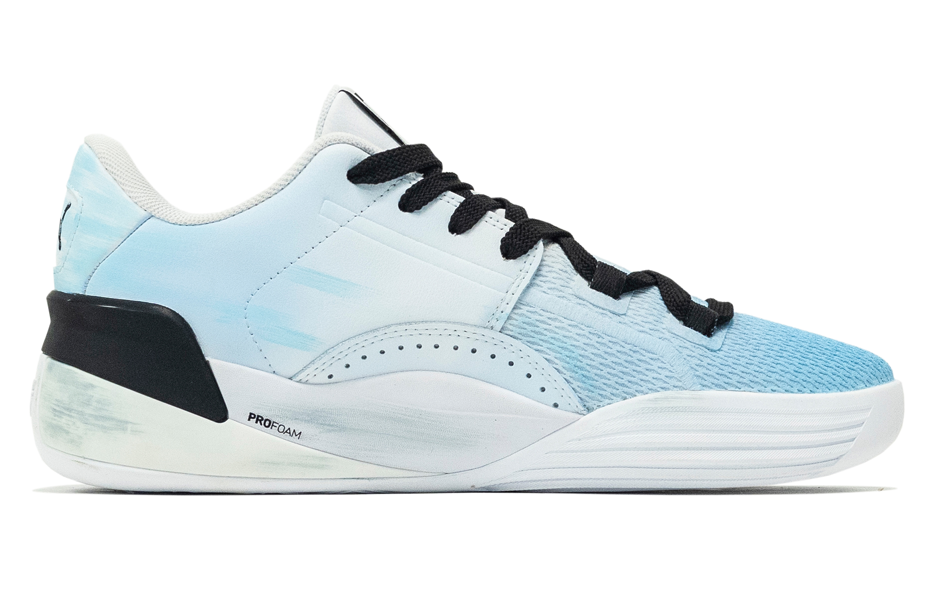 PUMA Clyde Hardwood Ghosts Shock Absorbers Slip Resistant Abrasion Resistant Low top Basketball Shoes Unisex Blue White