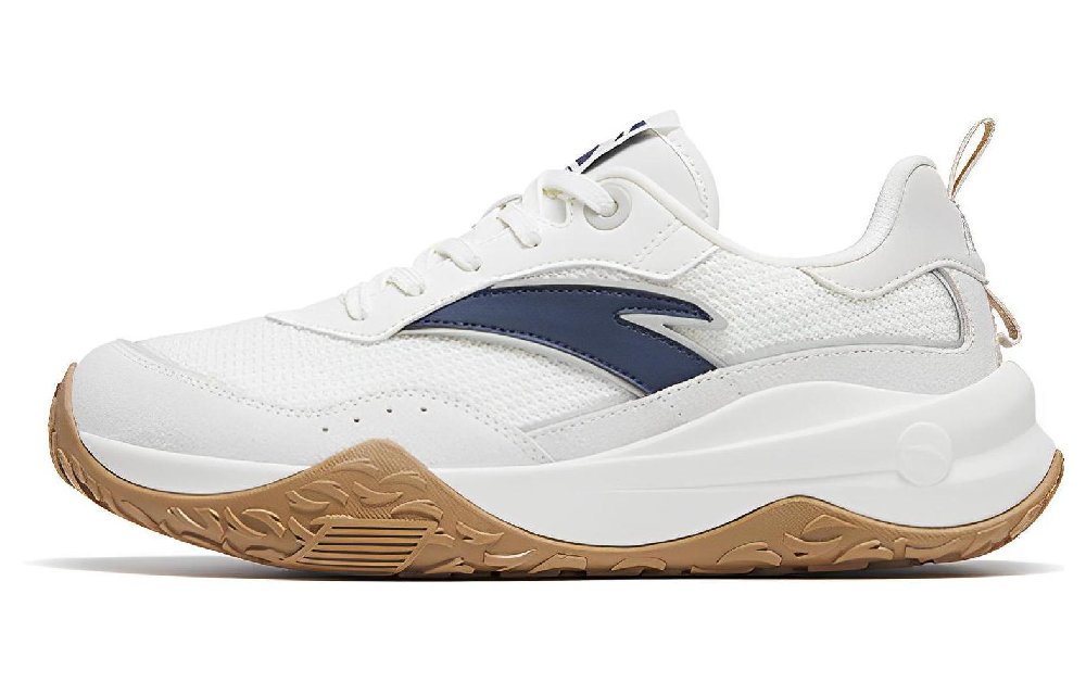 Anta Set Sail Non-slip Wear-resistant Shock Absorption Low-Top Sports Casual Shoes Men's White Blue