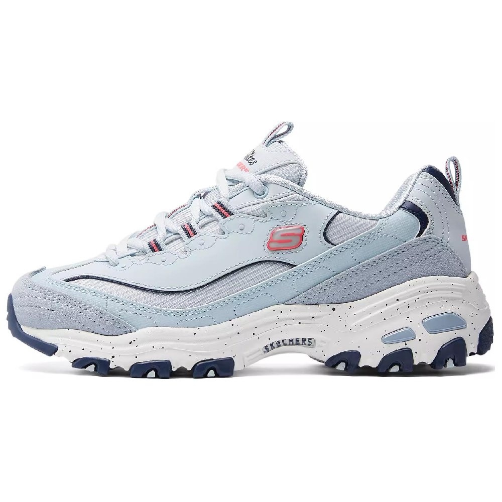 Skechers DLITES Cushioning Height Increasing Breathable Low-Top Chunky Sneakers Women's Blue