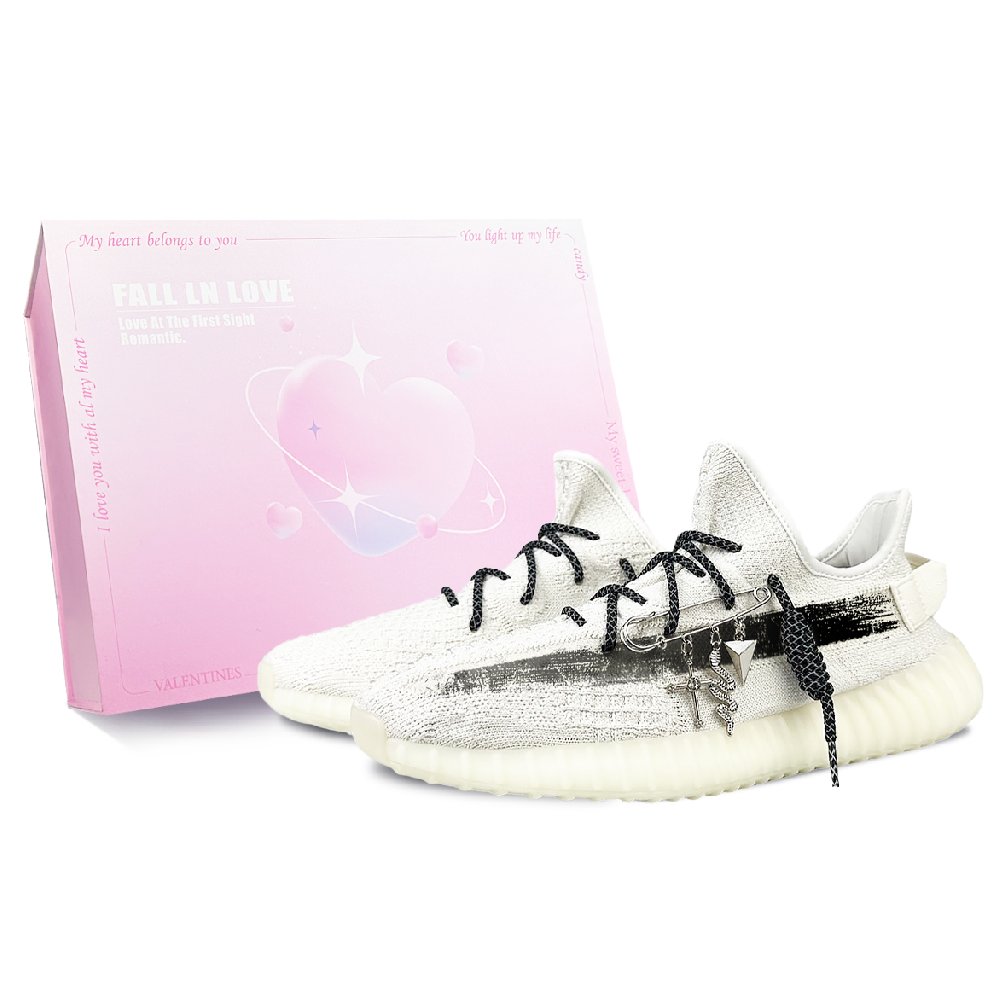 Adidas Originals Yeezy Boost 350 V2 Abrasion Resistant Low Top Casual Shoes Unisex White