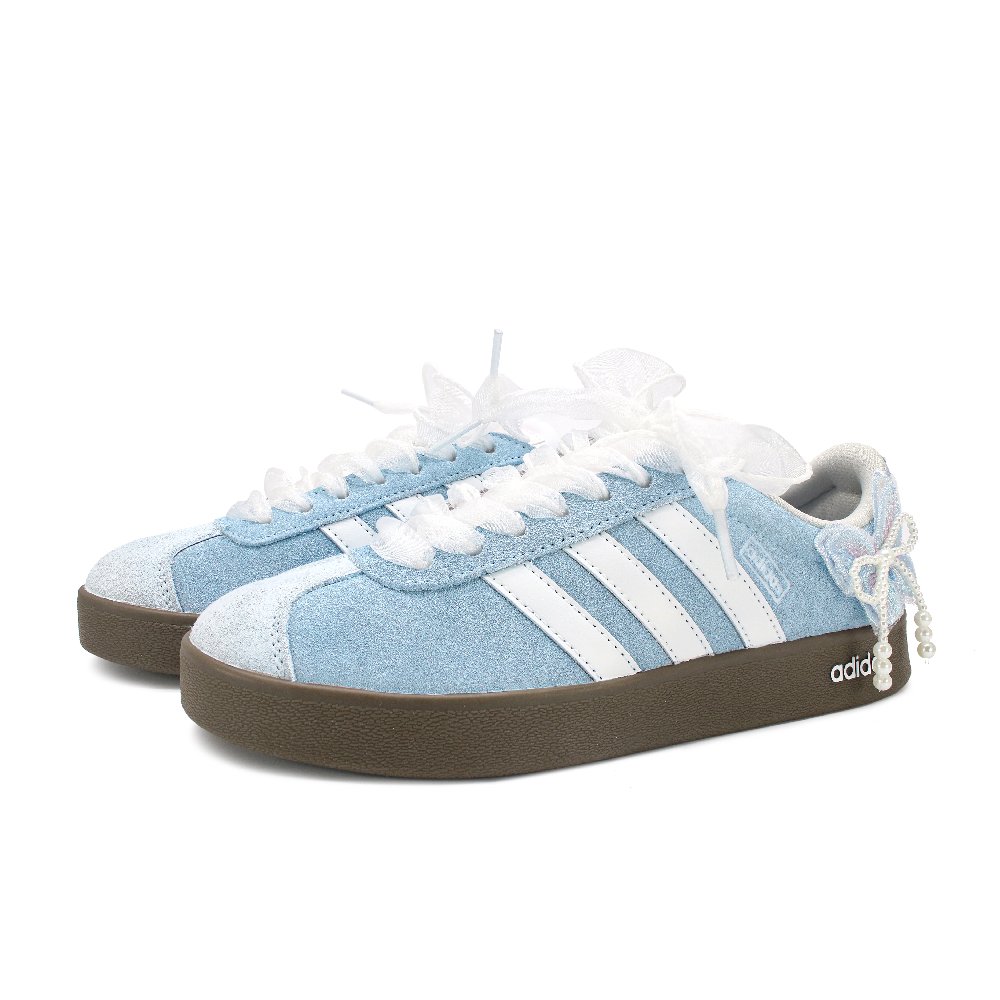 Adidas Neo VL Court Lifestyle Anti Slip Wear Resistant Low Top Skateboard Shoes Unisex Blue White