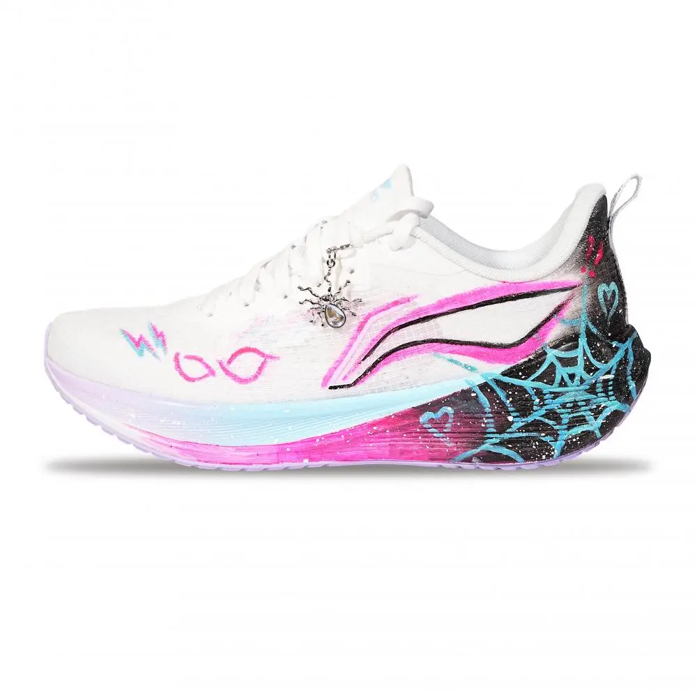 LiNing Wuyue Cushioning, Wear Resistant Low top Casual City Commute Running Shoes Women's White Blue