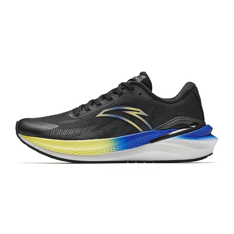 Anta Running Collection Anti-Slip Wear-Resistant Low-Top Casual Running Shoes Men's Black Blue Yellow