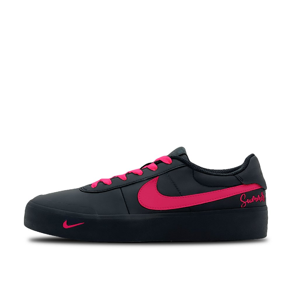 Nike Court Shot Red Shadow Chasing Light Abrasion Resistant Low Top Skateboard Shoes Men's Black Red