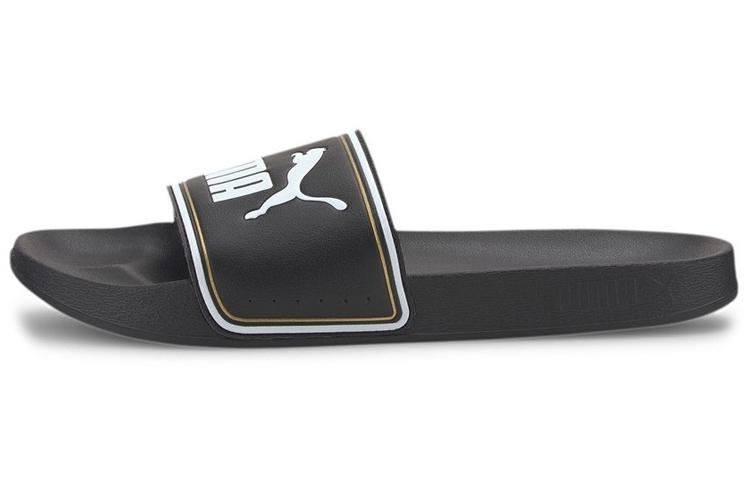 PUMA Leadcat Ftr Slide Black Team Gold White