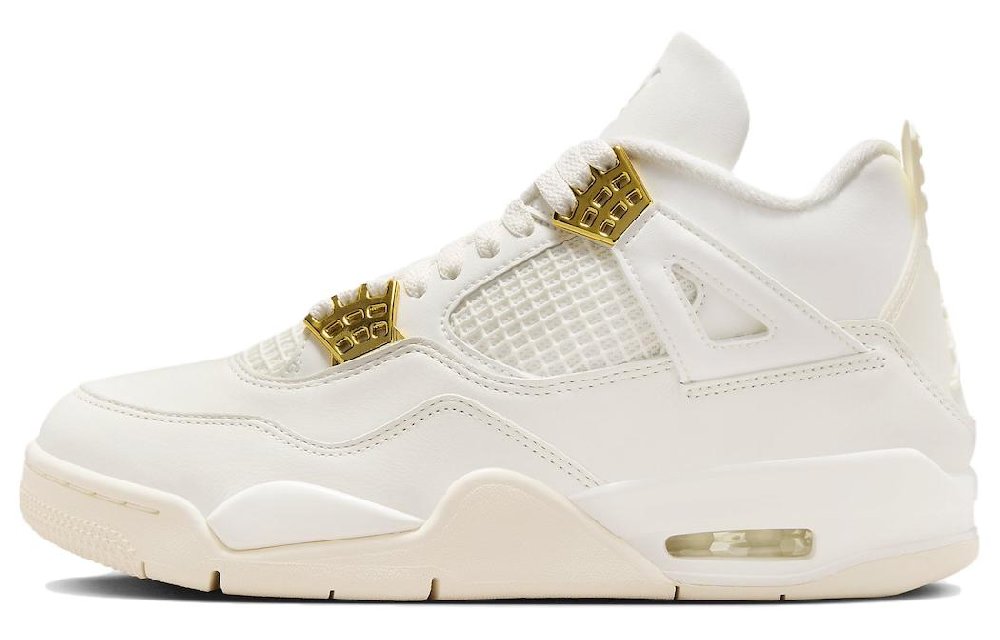 Jordan Air JORDAN 4 Винтажные баскетбольные кроссовки MID Top Белые Женские