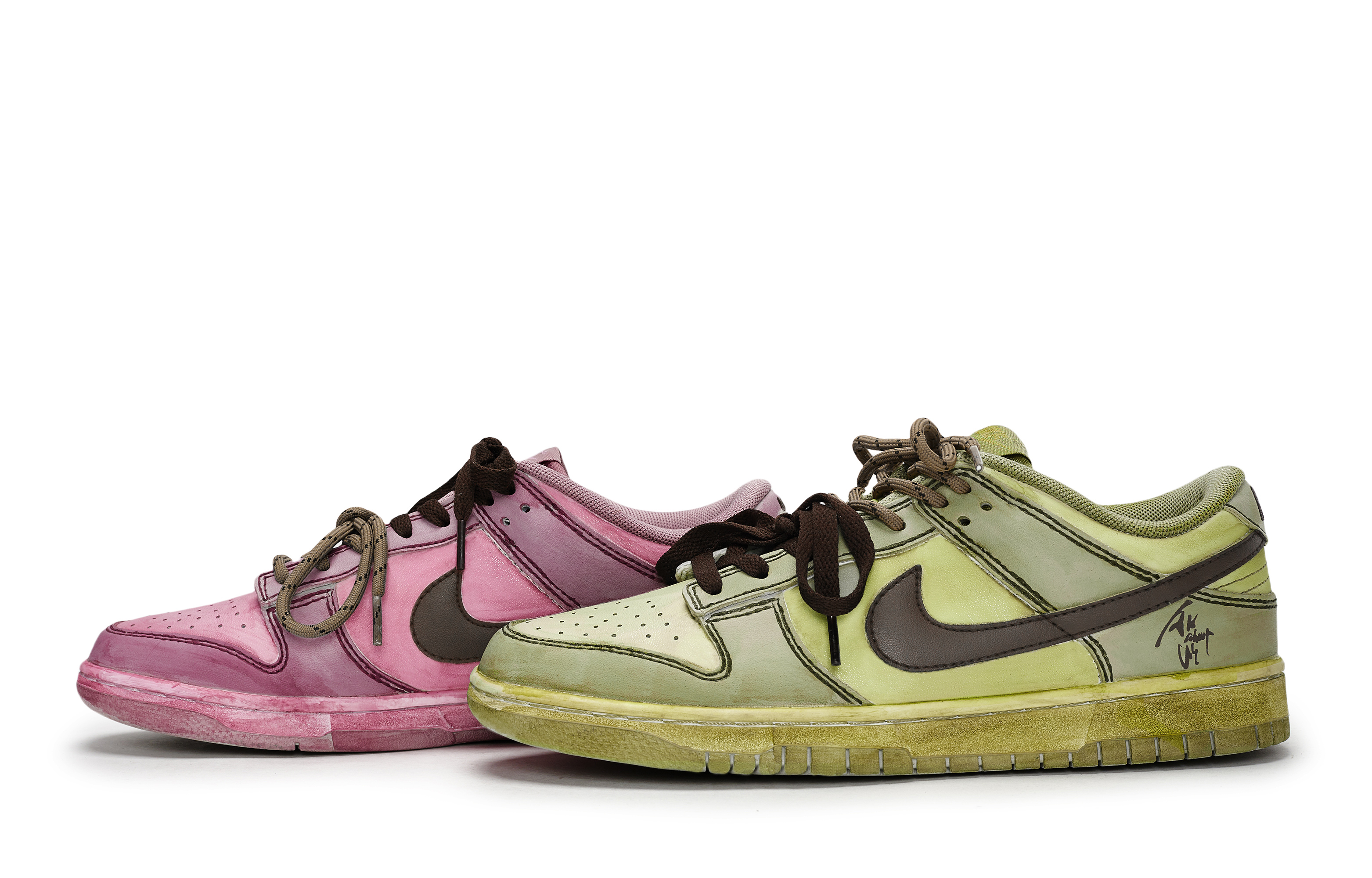 Nike Dunk Skateboard Shoes Men's Low top Pink/Yellow/Brown купить в интернет-магазине Yoocart с быстрой доставкой по России.
