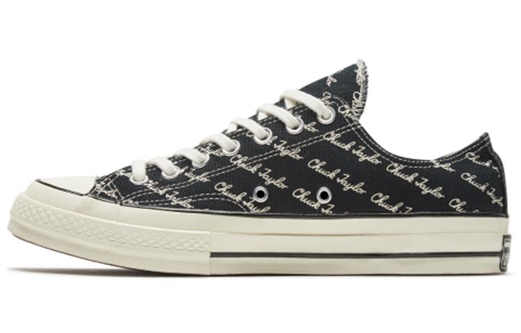 Chuck 70 Converse Low 'Scripted Signature Print Black Egret'