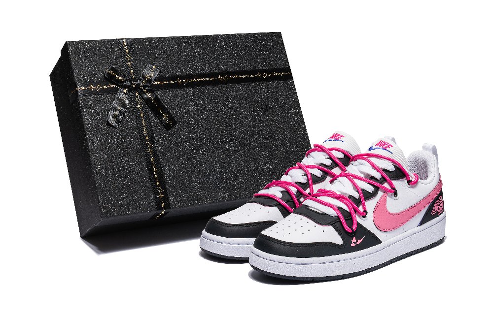 Nike Low-Top Skateboard Shoes GS Black Pink