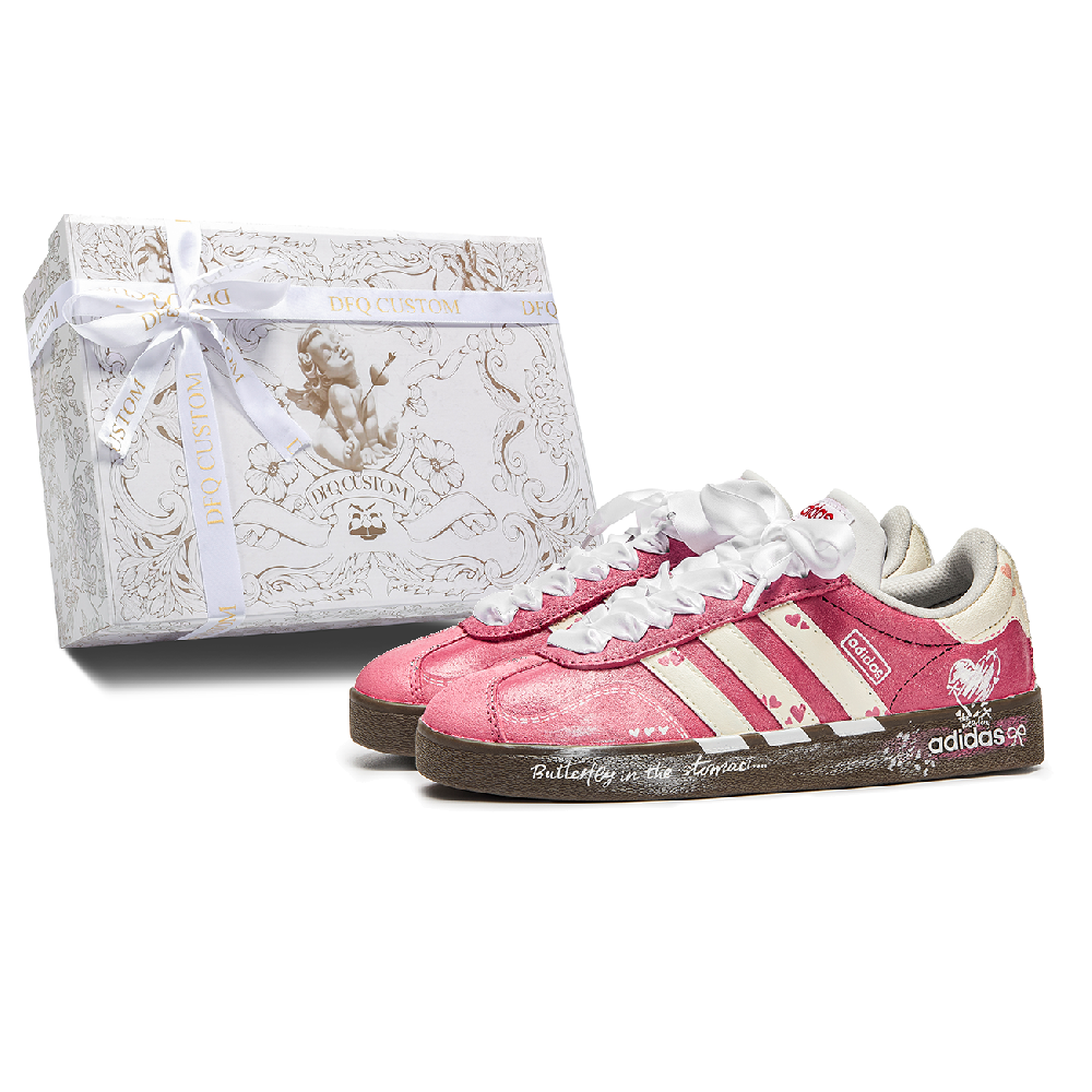 Adidas Neo VL Court Lifestyle Low Top Skateboard Shoes Unisex Pink Brown