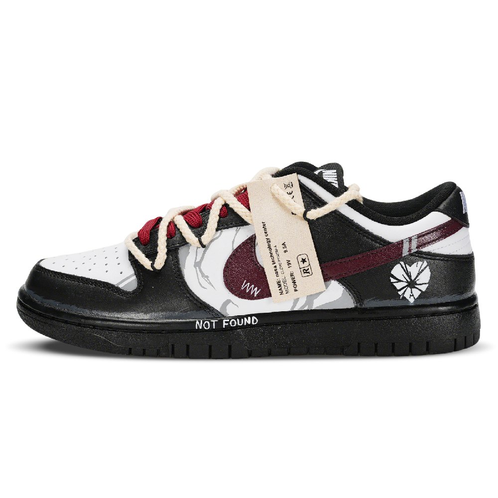 Nike Dunk Slip-Resistant Breathable Low-Top Skateboard Shoes Unisex Black White