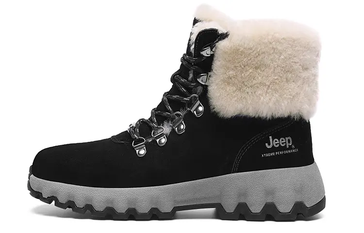 Jeep Crew Snow Boots Unisex Black