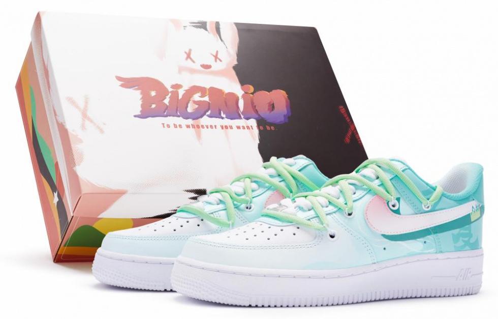 Nike Air Force 1 '07 Skateboard Shoes Men's White Green Pink