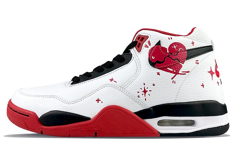 Nike Flight Legacy Mid-Top Vintage Basketball Shoes Unisex Black White Red