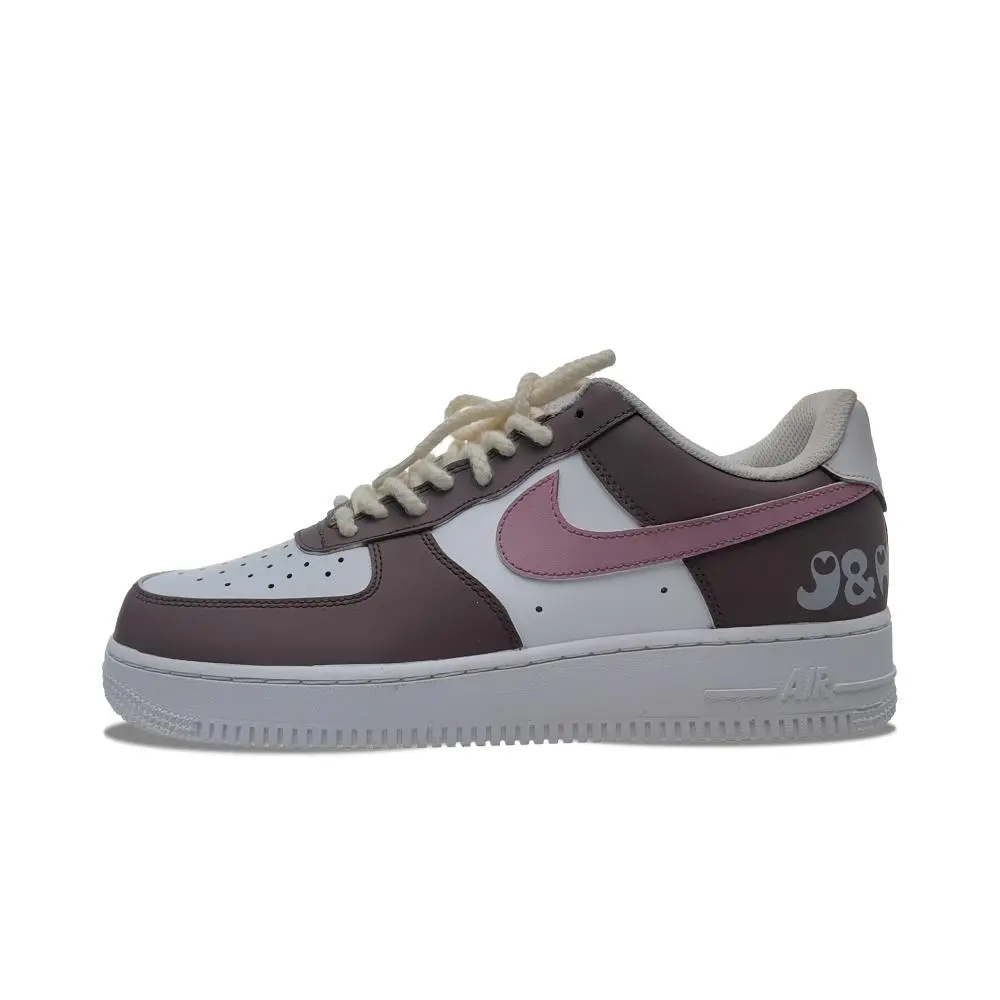 Nike Air Force 1 Low top Skateboard Shoes Unisex Red Brown