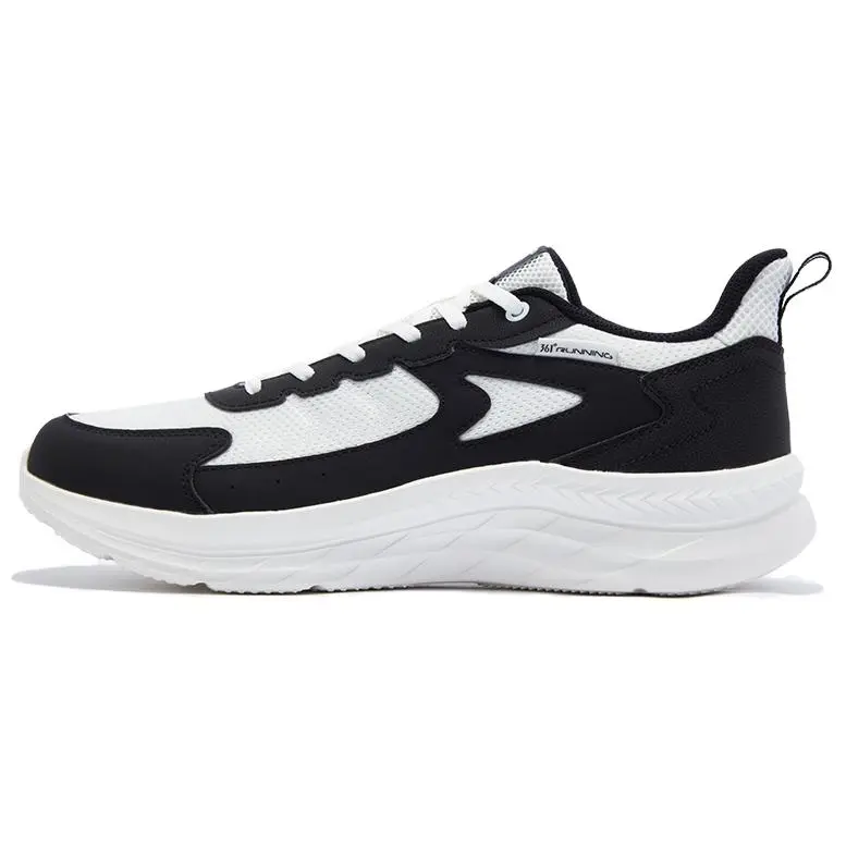 361° Anti Slip Wear Resistant Low Top Casual Running Shoes Men's White Black