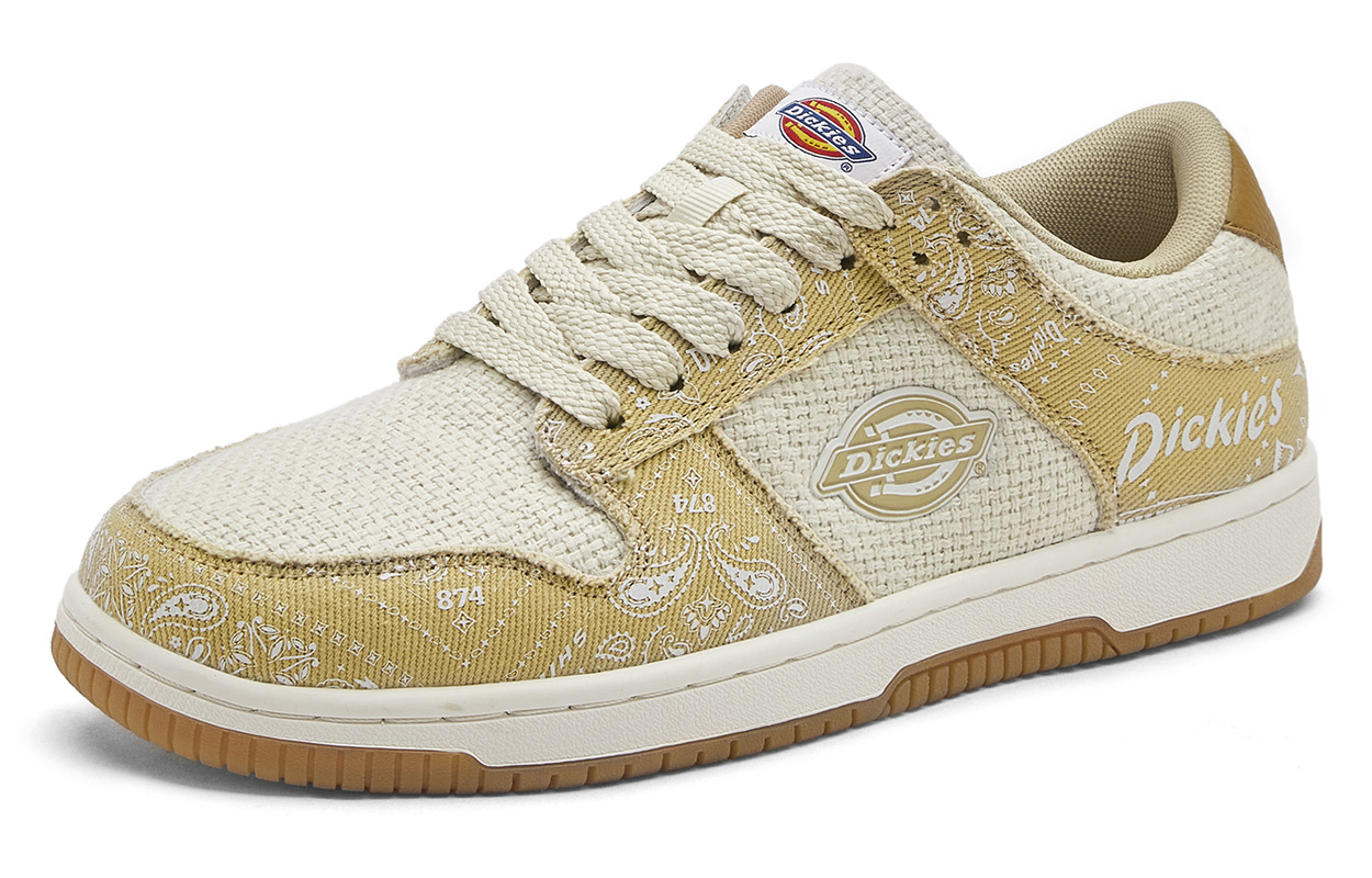 Dickies Fashion Comfortable And Trendy Versatile Low Top Skateboard Shoes Men's Light Khaki