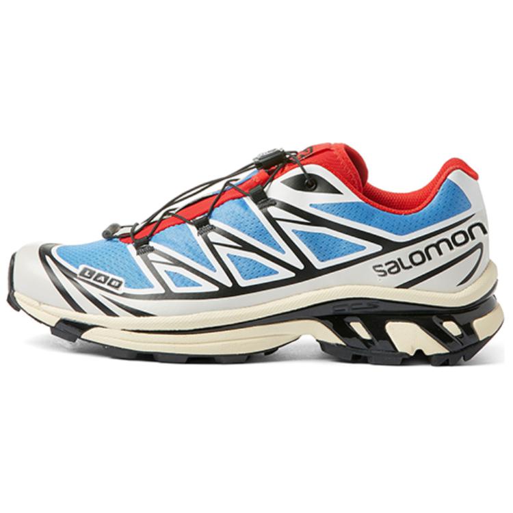 SALOMON XT 6 Anti Slip Wear Resistant Low Top Casual Running Shoes Unisex Blue White Red