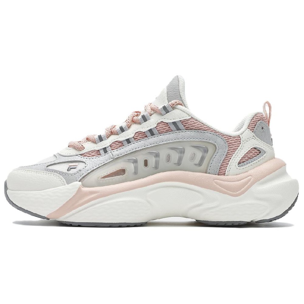 FILA FUSION SKY TRAIL DX Fishbone Head Cushioning Wear-Resistant Low-Top Casual Shoes Women's White Pink