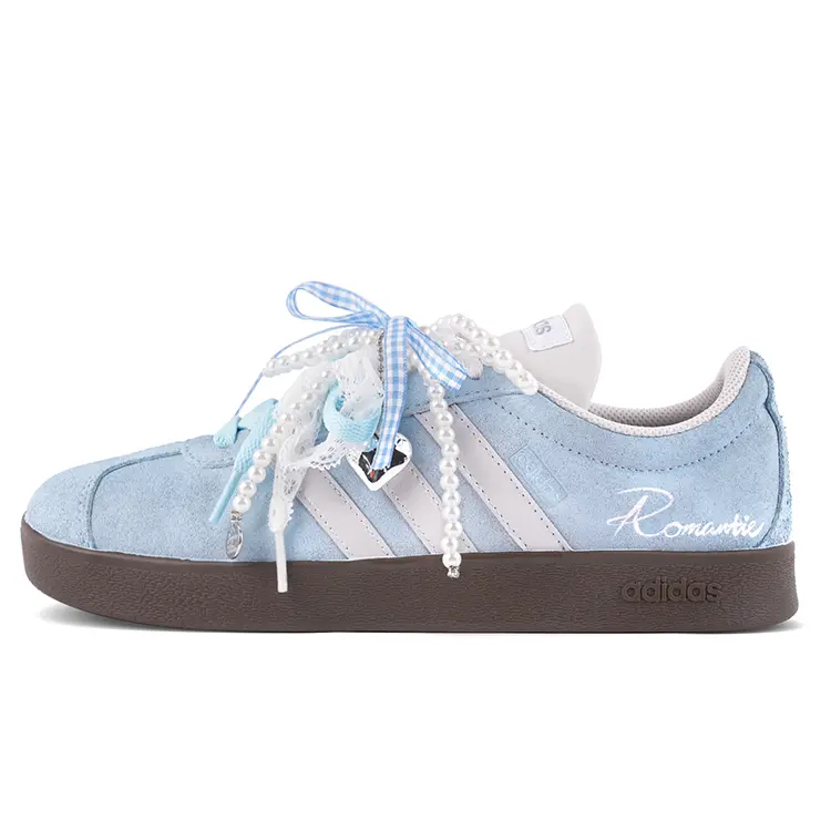 Adidas VL COURT 2.0 Cushioning, Wear Resistant Low top Skateboard Shoes Unisex Blue White