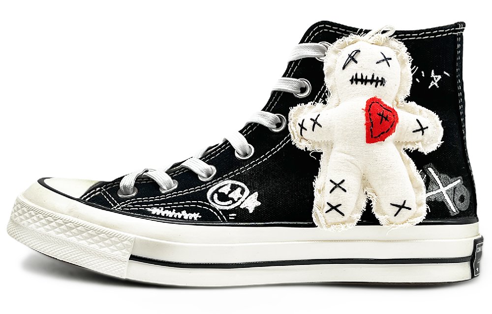 Converse All Star Anti Slip Wear Resistant High Top Canvas Shoes Unisex Black White