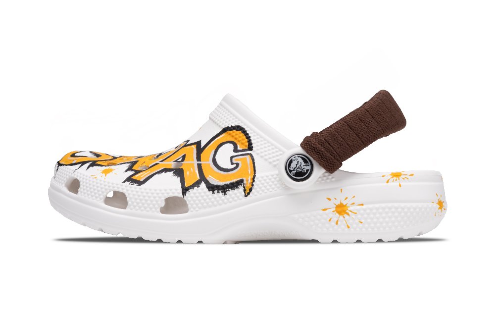 Crocs Classic Clog Sunshine Graffiti Clogs Unisex Orange