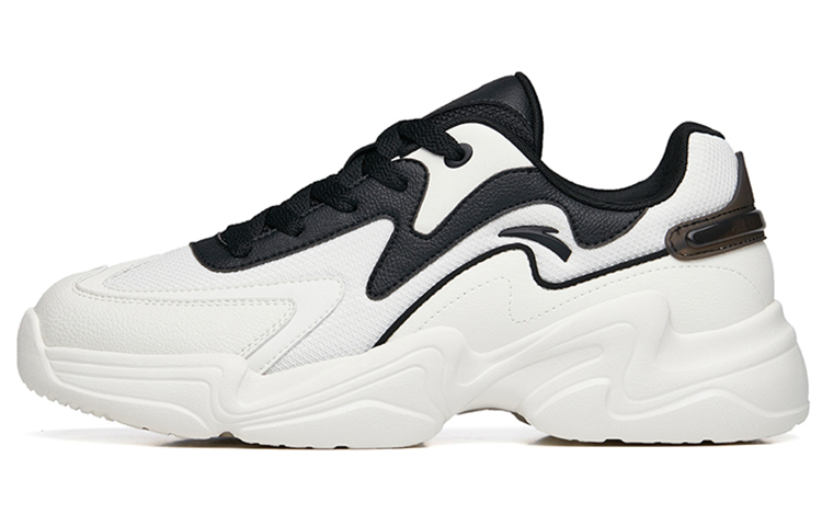 Anta Cushioning Anti-Slip And Wear-Resistant Low-Top Casual Shoes Men's White Black