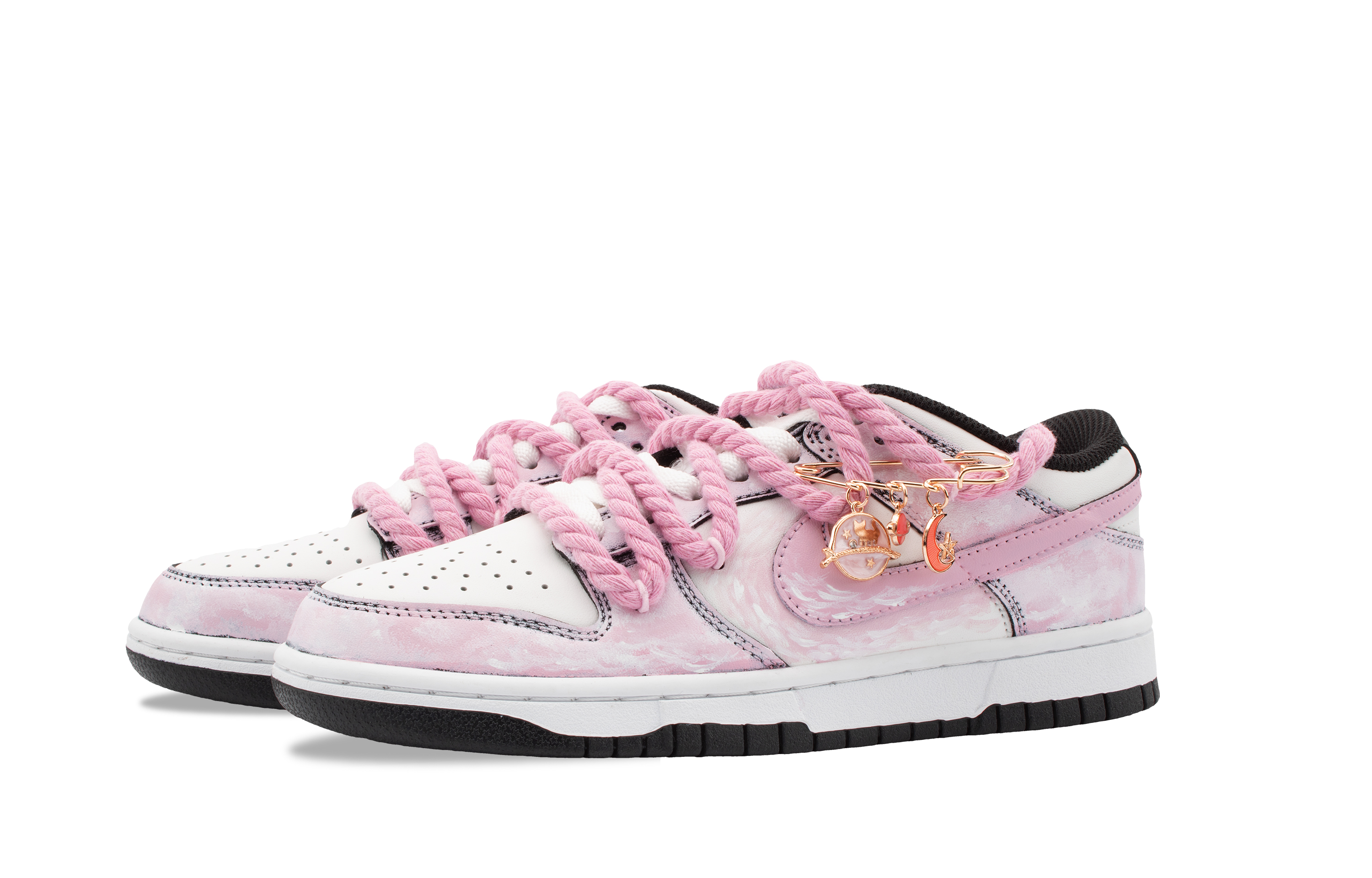 Nike Dunk Pink Ocean Abrasion Resistant Low Top Skateboard Shoes Women's Girly Pink купить в интернет-магазине Yoocart с быстрой доставкой по России.
