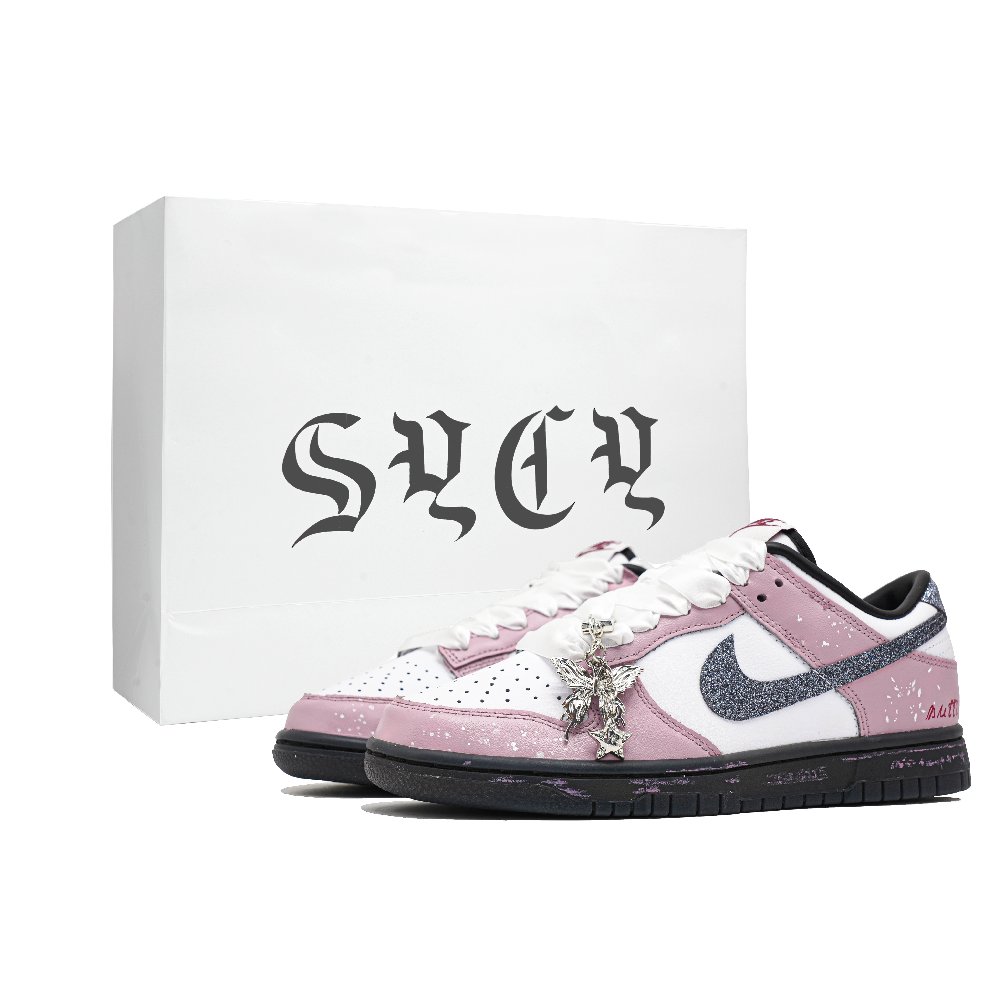 Nike Dunk Cushioning, Wear Resistant Low Top Skateboard Shoes Women's Pink
