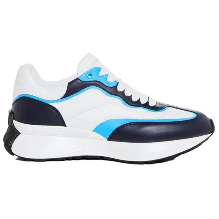 Alexander McQueen Low top Casual Shoes Men's White & Dark Blue