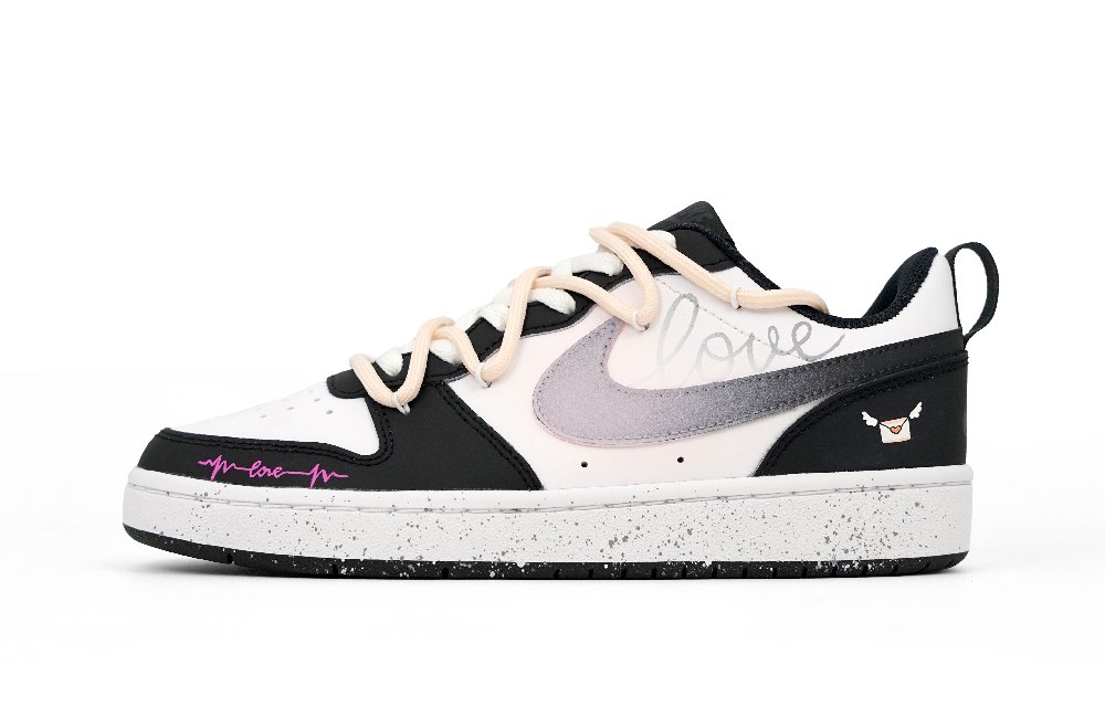Nike Court Borough Low top Skateboard Shoes GS Black