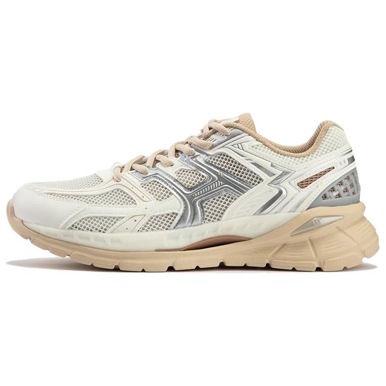 361° Cushioning, Wear Resistant Low Top Running Shoes Men's White Brown
