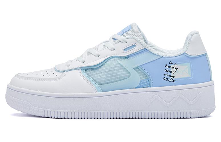 361° Breathable Low Top Skateboard Shoes Women's White Blue